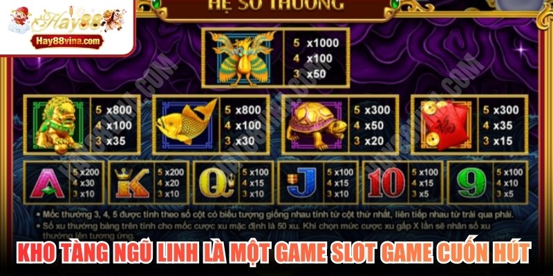 Kho tàng ngũ linh là một game slot game cuốn hút khó cưỡng