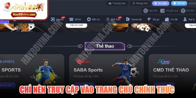 Chỉ nên truy cập vào trang chủ chính thức để lấy link cài app