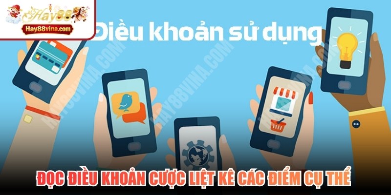 Đọc điều khoản cược liệt kê các điểm cụ thể người chơi tuân thủ