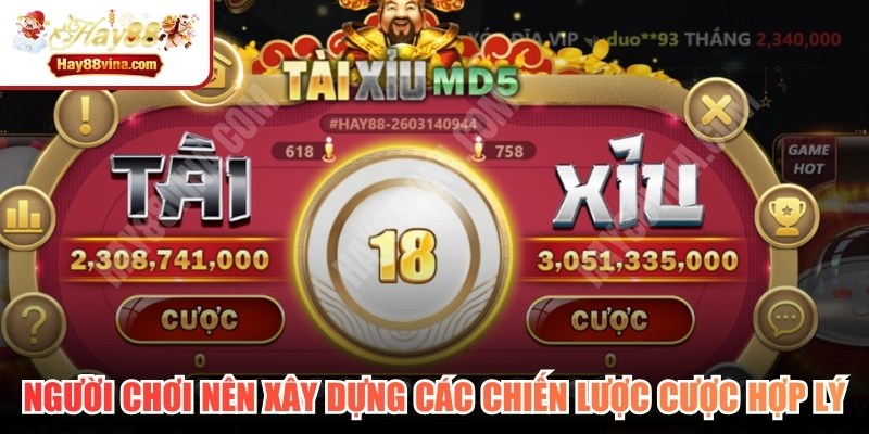 Người chơi nên xây dựng các chiến lược cược hợp lý 